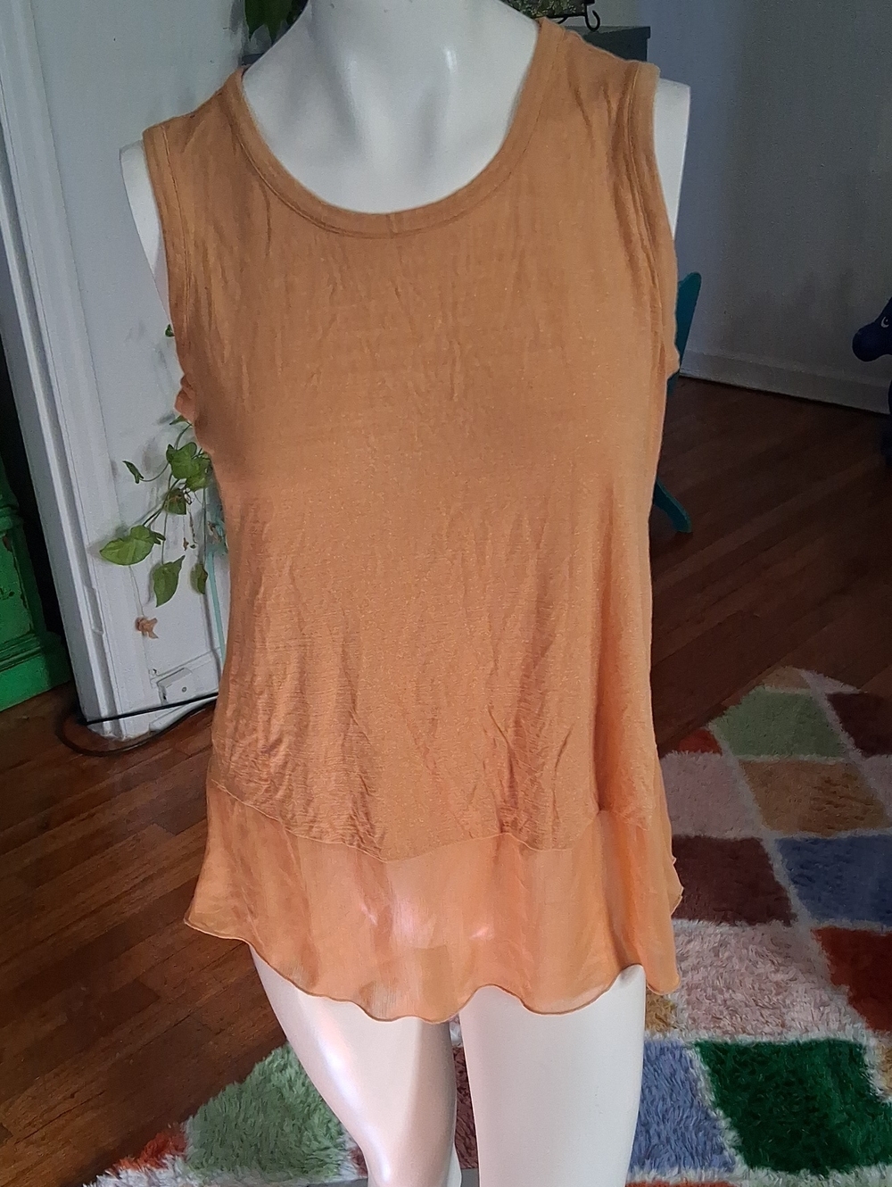 Kim & Cami Shimmery Layered Sleeveless Tank